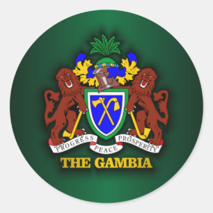 Pegatina Redonda El COA de Gambia