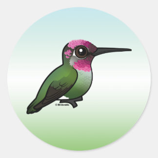 Pegatina Redonda El colibrí de Anna