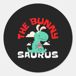 Pegatina Redonda El conejito conejito de la pascua de los conejitos
