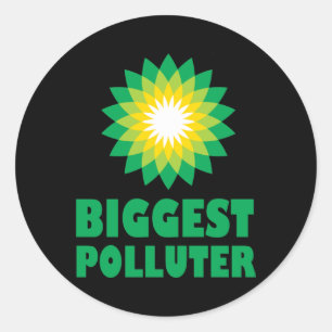 Pegatina Redonda El contaminador más grande de BP