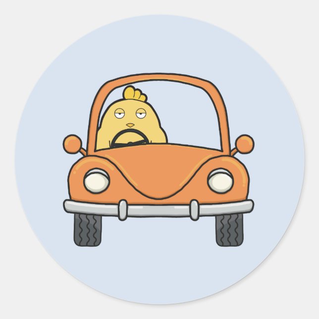 Pegatina Redonda El controlador aburrido (Anverso)