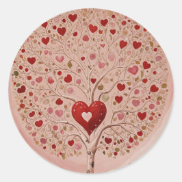 Pegatina Redonda El corazón