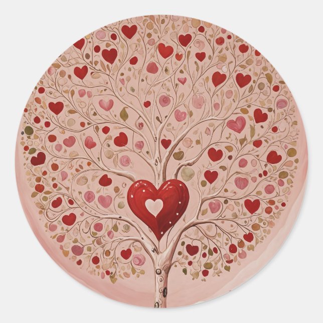 Pegatina Redonda El corazón (Anverso)