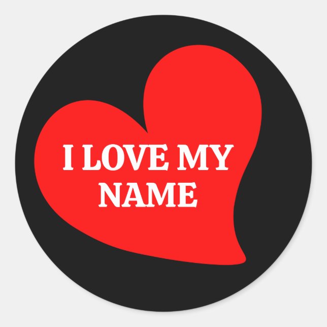 PEGATINA REDONDA EL CORAZÓN ROJO DE TRENDY ME ENCANTA MI VALENTINA  (Anverso)