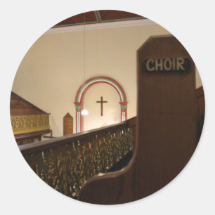 Pegatina Redonda el coro bench