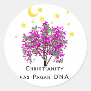 Pegatina Redonda El cristianismo tiene ADN pagano