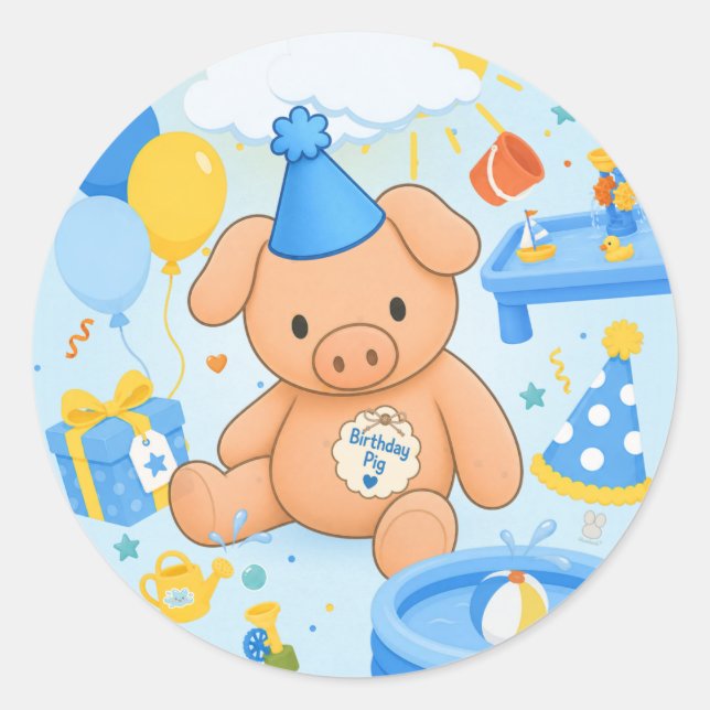 Pegatina Redonda ¡El cuento de Hamhock Splashtastic! (Anverso)