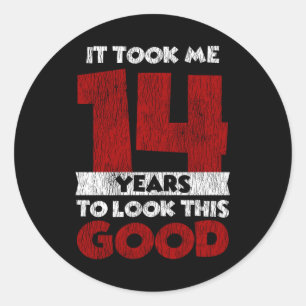 Pegatina Redonda El Cumpleaños De 14 Años Me Llevó A Ver Bien El