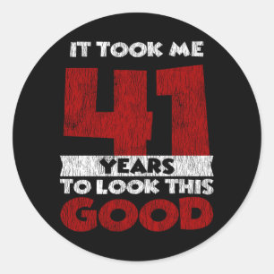 Pegatina Redonda El Cumpleaños De 41 Años Me Llevó A Ver Bien El