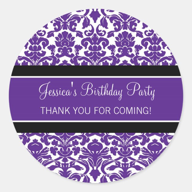 Pegatina Redonda El cumpleaños le agradece ciruelo conocido de (Anverso)