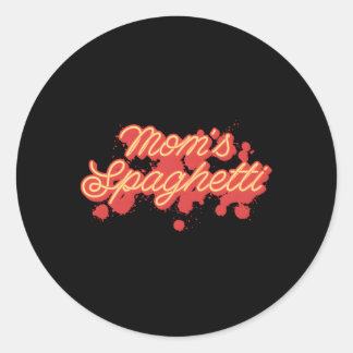 Pegatina Redonda El Da De La Madre De La Salsa De Tomate De Spaghet