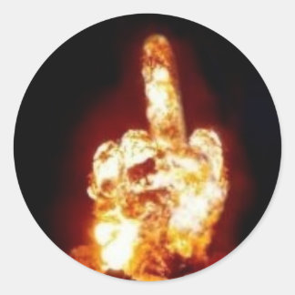 Pegatina Redonda El Dedo