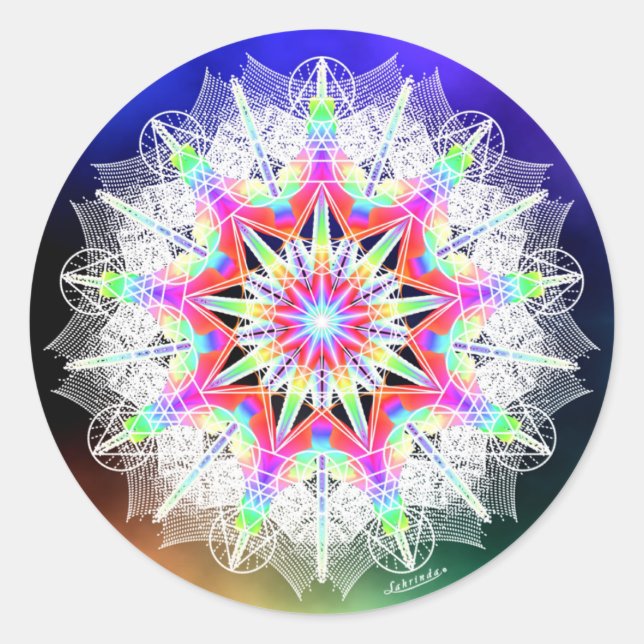 Pegatina Redonda El despertar (Anverso)