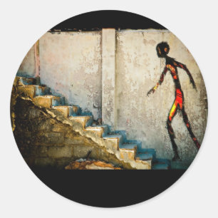 Pegatina Redonda el destino se va a casa