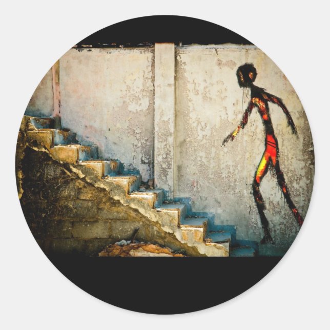 Pegatina Redonda el destino se va a casa (Anverso)