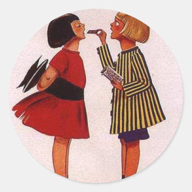 Pegatina Redonda El devenir de una niña pequeña (Anverso)