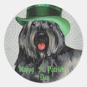 Pegatina Redonda El día Bouvier de St Patrick