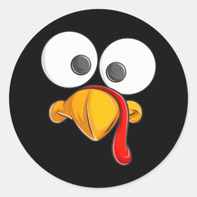 Pegatina Redonda El día de Acción de Gracias de los niños pequeños  (Anverso)