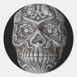 Pegatina Redonda El Día de la Calavera del Ladrón Muerto