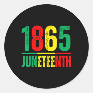 Pegatina Redonda El Día De La Emancipación Es Grandioso Con El 1865