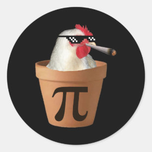 Pegatina Redonda El día de la i matemática divertida en la olla de