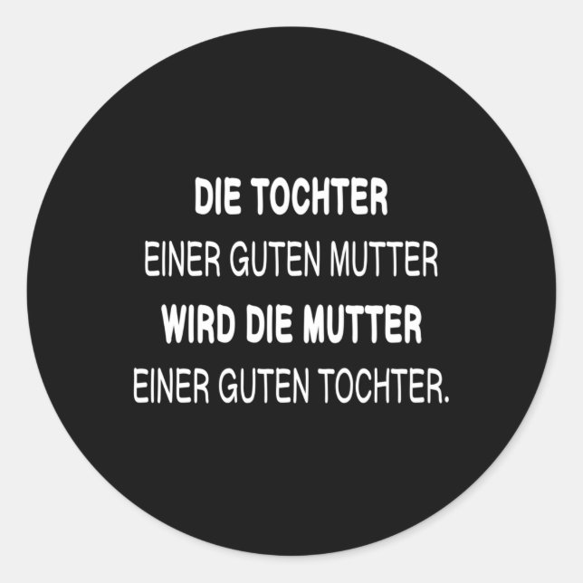 Pegatina Redonda El día de la madre, mamá, amor, madre, idea divert (Anverso)