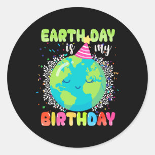 Pegatina Redonda El Día de la Tierra es divertido el cumpleaños 22