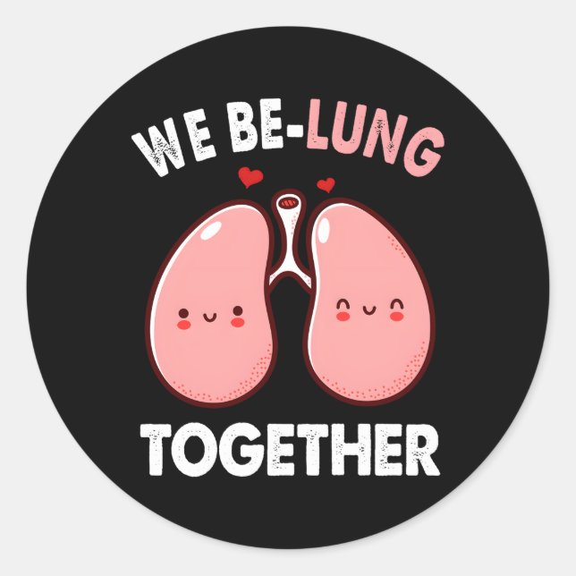 Pegatina Redonda El día de los 'Be Lung Together' (Anverso)