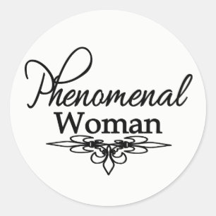 Pegatina Redonda El día de madre fenomenal de la mujer/cualquier