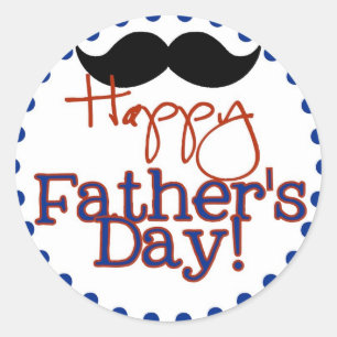 Pegatina Redonda el día de padre feliz