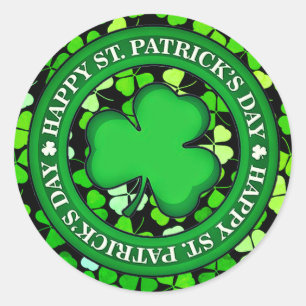 Pegatina Redonda El Día de San Patricio