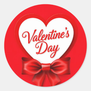 Pegatina Redonda El día de San Valentín