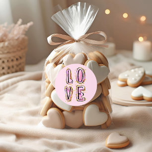 PEGATINA REDONDA EL DÍA DE SAN VALENTÍN DE AMOR