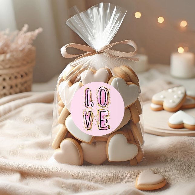 PEGATINA REDONDA EL DÍA DE SAN VALENTÍN DE AMOR (Subido por el creador)