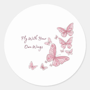 Pegatina Redonda El día de San Valentín del crecimiento