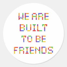 Pegatina Redonda El día de San Valentín en aula