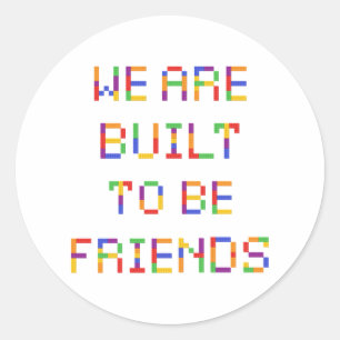 Pegatina Redonda El día de San Valentín en aula