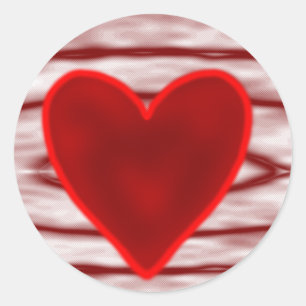 Pegatina Redonda El día de San Valentín feliz