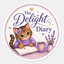 El Diario Del Encanto Gato Lindo Purpura Dorado