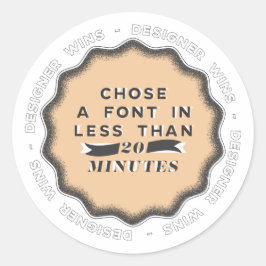 Pegatina Redonda El diseñador gana #2