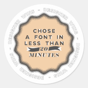 Pegatina Redonda El diseñador gana #2