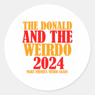 PEGATINA REDONDA EL DONALD Y EL WEIRDO