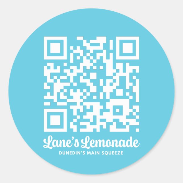 Pegatina Redonda El Ducky QR de Lane (Anverso)