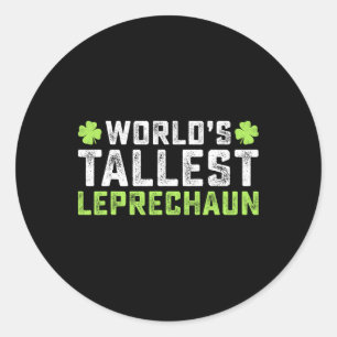 Pegatina Redonda El duende más alto del mundo Día de San Patricio S