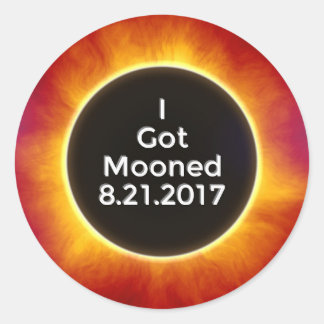 Pegatina Redonda El eclipse solar estadounidense fue abandonado el 