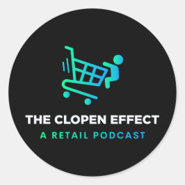 Pegatina Redonda El efecto Clopen de 3 pulgadas