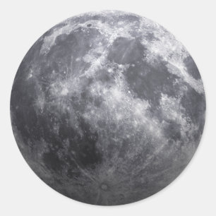 Pegatina Redonda El efecto Luna - 3D