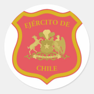 Pegatina Redonda el ejército chileno, Chile