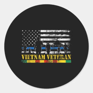 Pegatina Redonda El ejército de Estados Unidos, Vietnam, veterano s