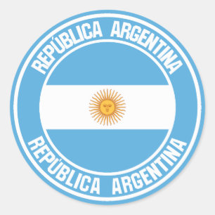 Pegatina Redonda El emblema de la Ronda Argentina